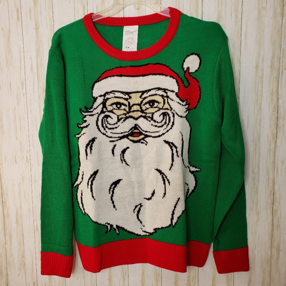 Forum Novelties Ugly Christmas Sweater Men's Size Medium 38-40 Green Red NEW